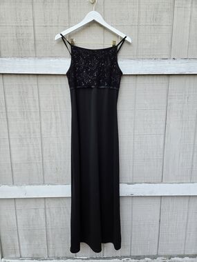 90's Vintage Byer Too! Spaghetti-Strap Maxi Grunge Formal Prom Evening Dress L